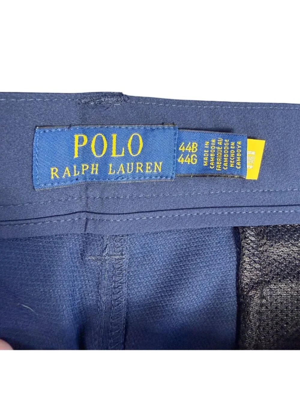 Polo Ralph Lauren Mens Navy Classic Fit Chino Shorts Size 44B Cotton Blend MSRP